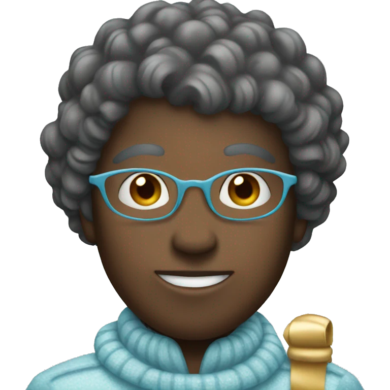 Light blue Christmas emoji