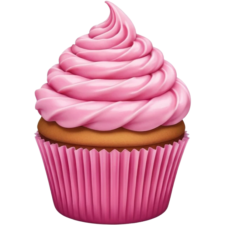 Cupcake with pink icing emoji