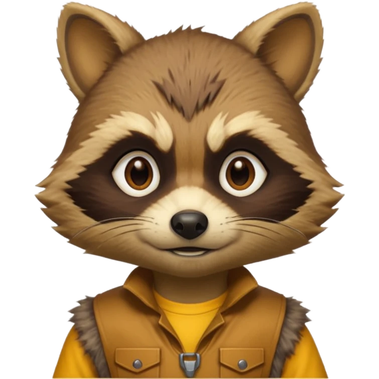 Rocket Raccoon, yellow shirt emoji