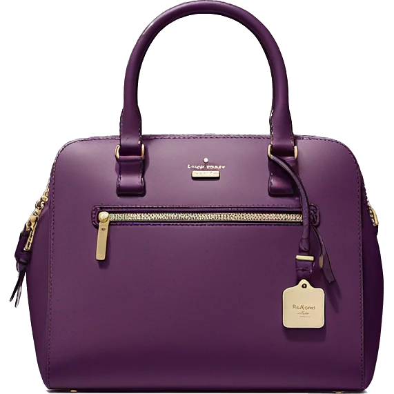 Realistic plum color kate spade satchel purse.  emoji