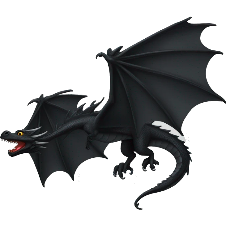 flying black dragon emoji