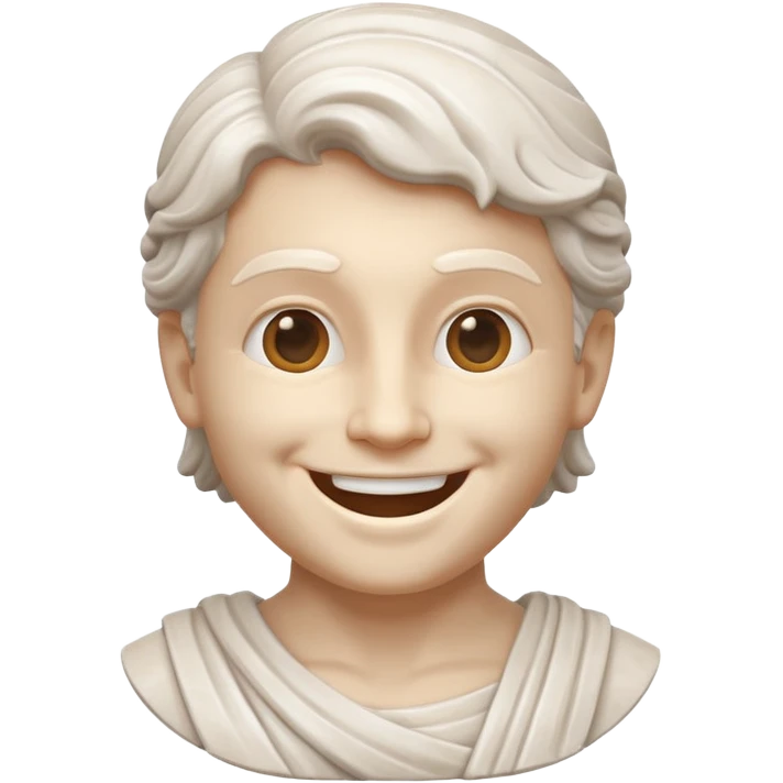 escultura griega feliz emoji