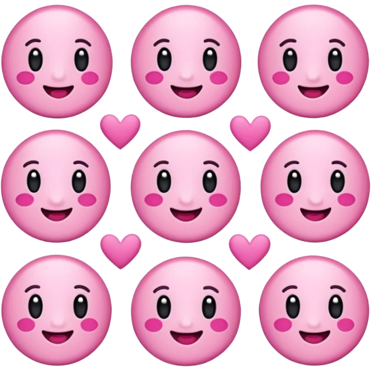 the phrase 'Something pink' in playful hand-drawn style pink color emoji aesthetic emoji