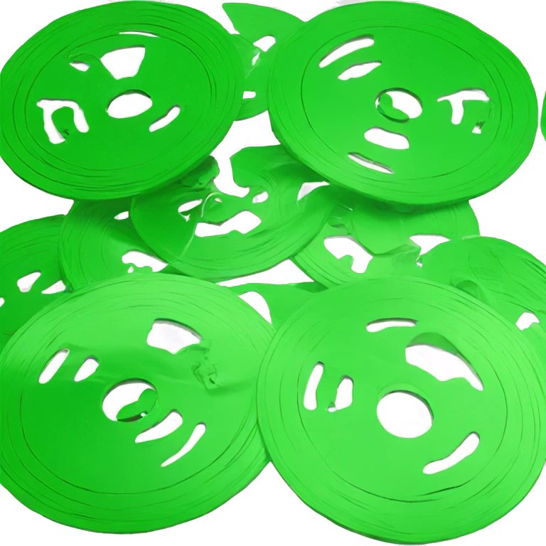 radioactive green vinyl disk emoji