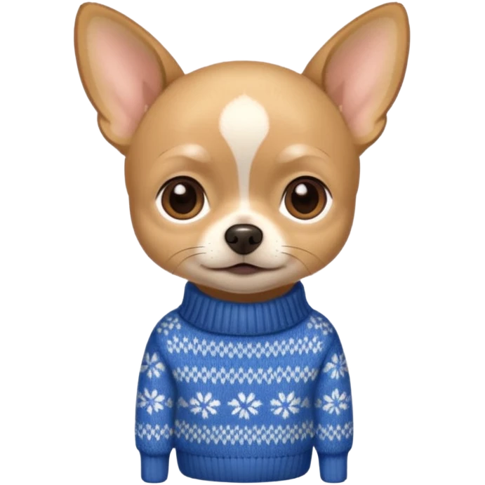 Tan chihuahua wearing a sweater emoji