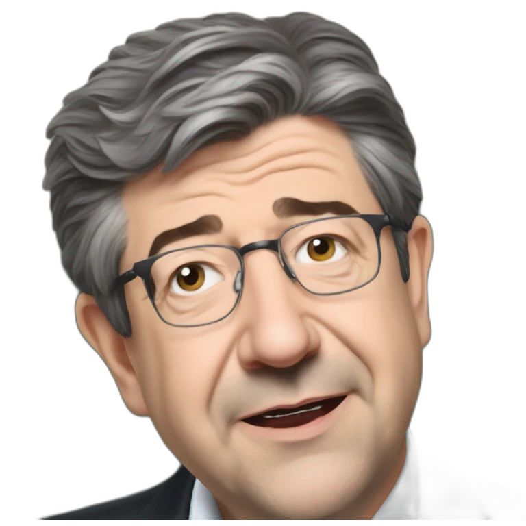 Jean Luc melenchon qui fait coucou emoji