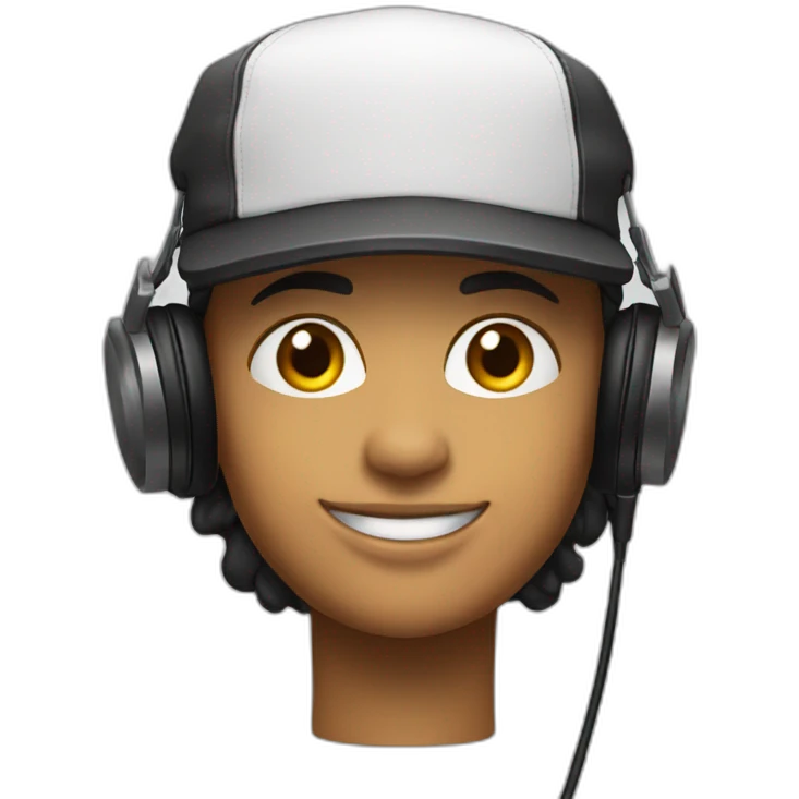  dj piel clara con  gorra emoji
