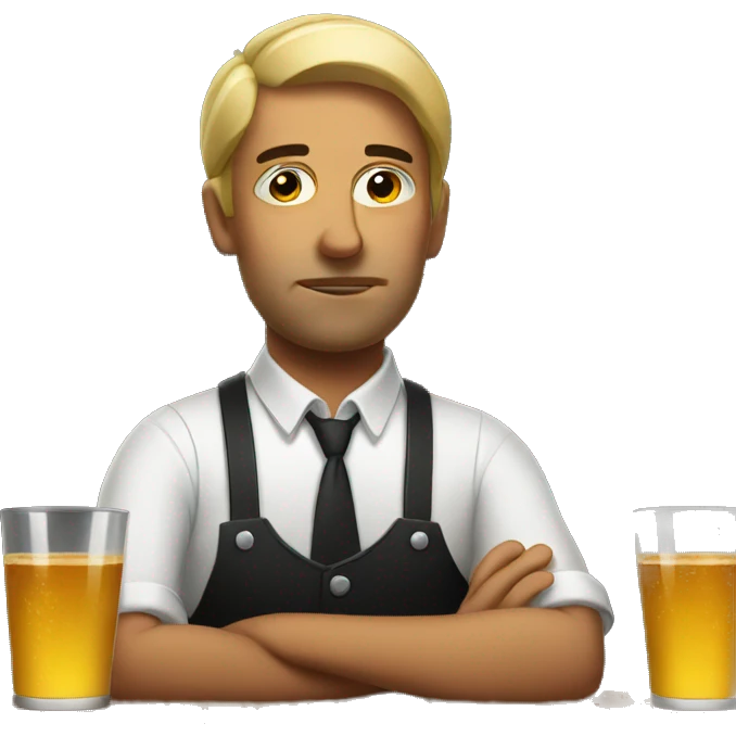 Tired bartender emoji