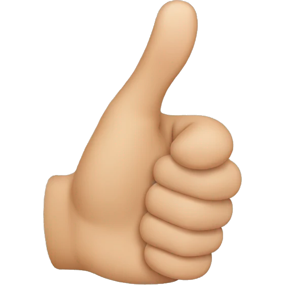 sideways thumb emoji