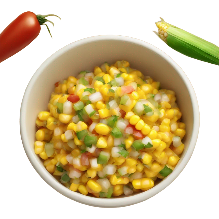 corn salsa in a bowl emoji