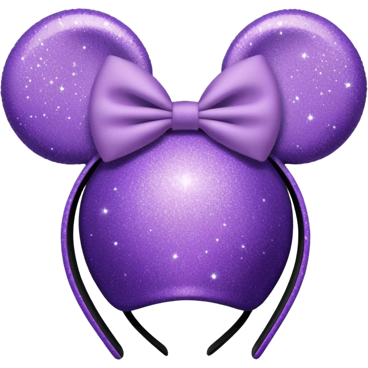 rapunzel Minnie Mouse ears headband with glitter emoji