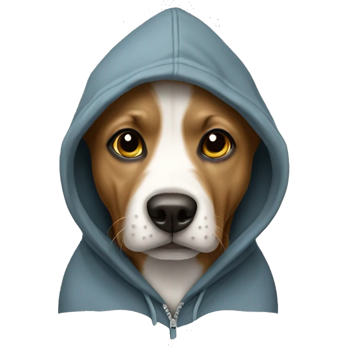 Dog with hoodie emoji