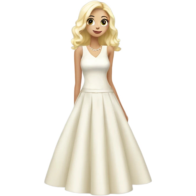 sport dinner dress white vanilla emoji