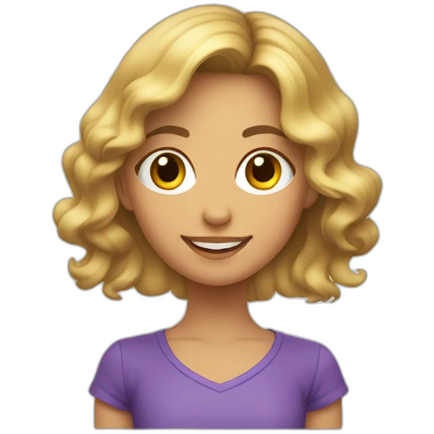 Niña de 13 años en patineta con El pelo suelto emoji