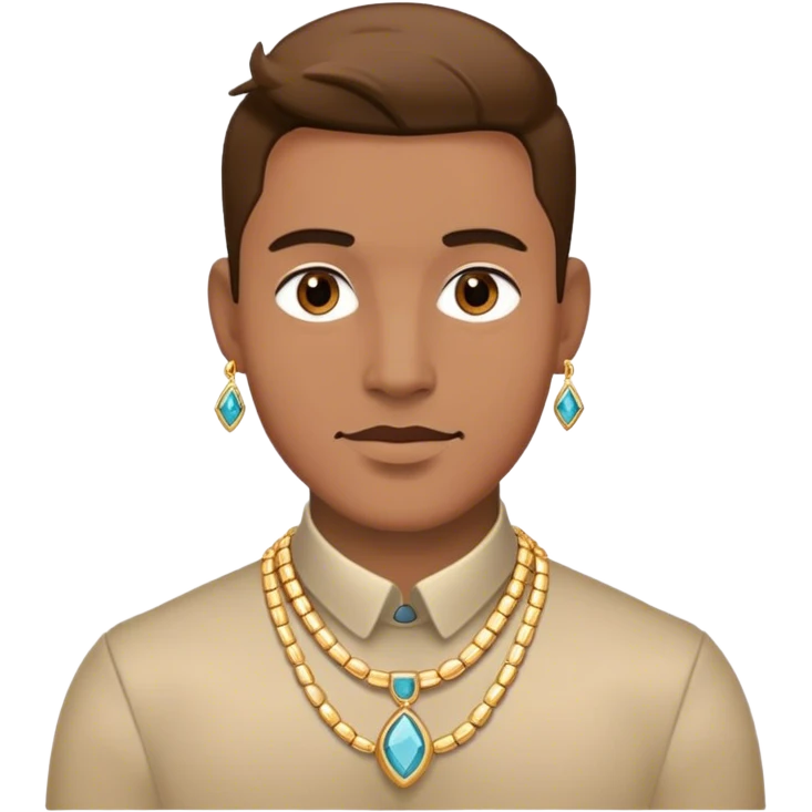 male portrait with jewelry gafa emoji