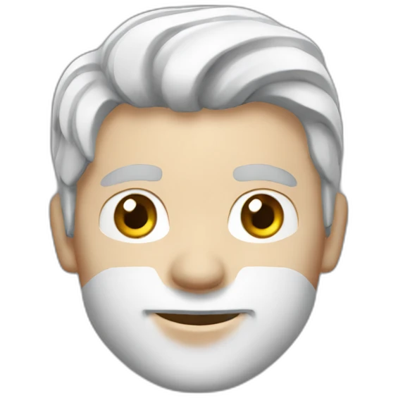 White man whit brun hair Olympique de Marseille supporter emoji