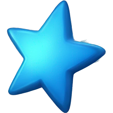 a shooting star thats blue emoji