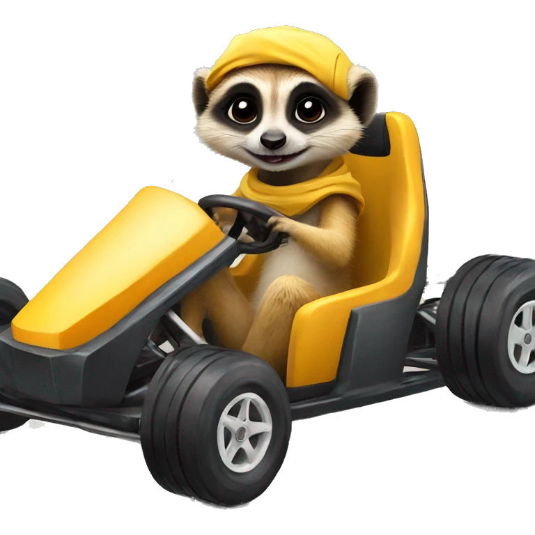 Meerkat in a go kart emoji