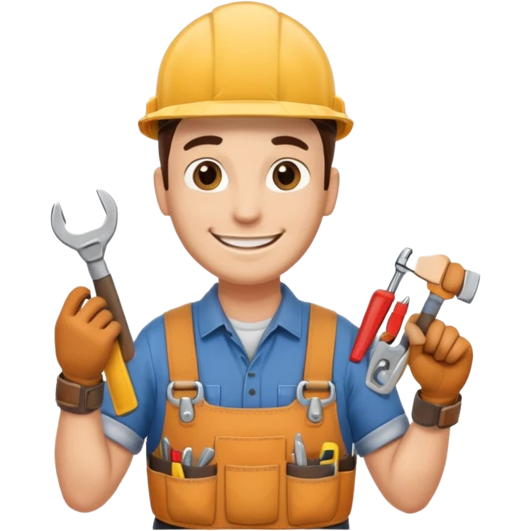handyman thin brownish skin good looking with a great smile emoji
