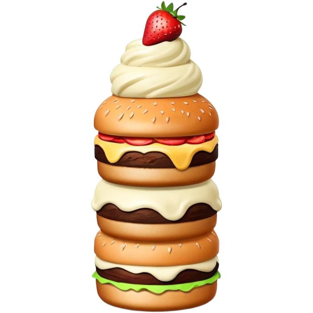 Burger ice cream  emoji