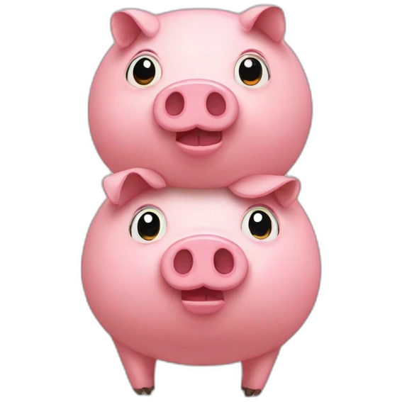 Double headed piggy  emoji