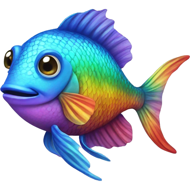 Rainbow fish emoji
