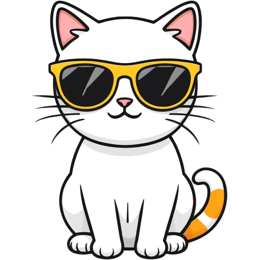 Cat with sunglasses emoji