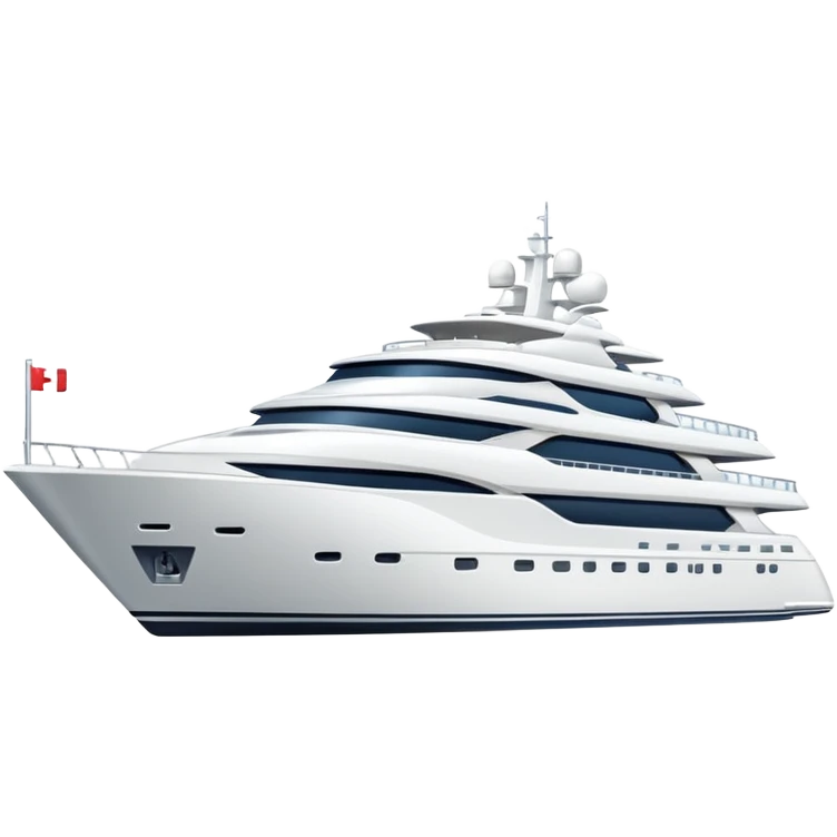 large yacht facing to the right on white background emoji