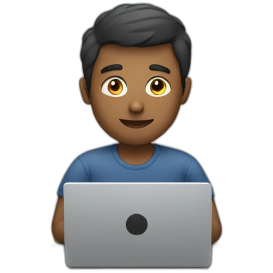man using a laptop  emoji