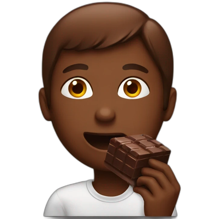 Chocolate eating  emoji