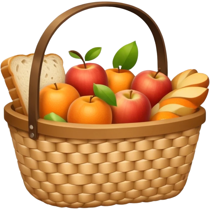 modern basket for shopping emoji