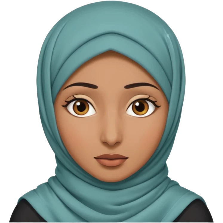 arab woman with hijab cover face emoji