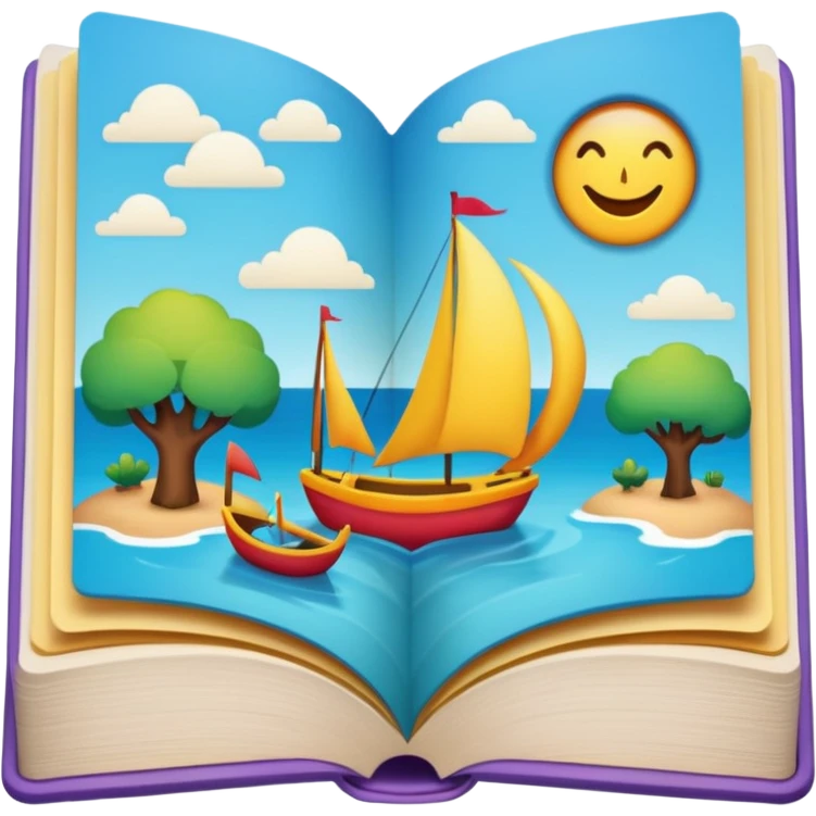 a story picture foldable book emoji