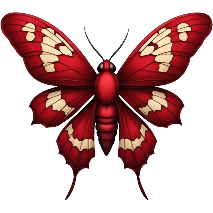 Gothic moth Dark red emoji