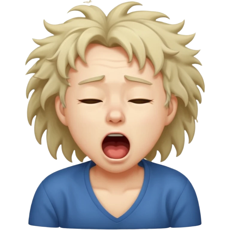 yawning sleepy character emoji