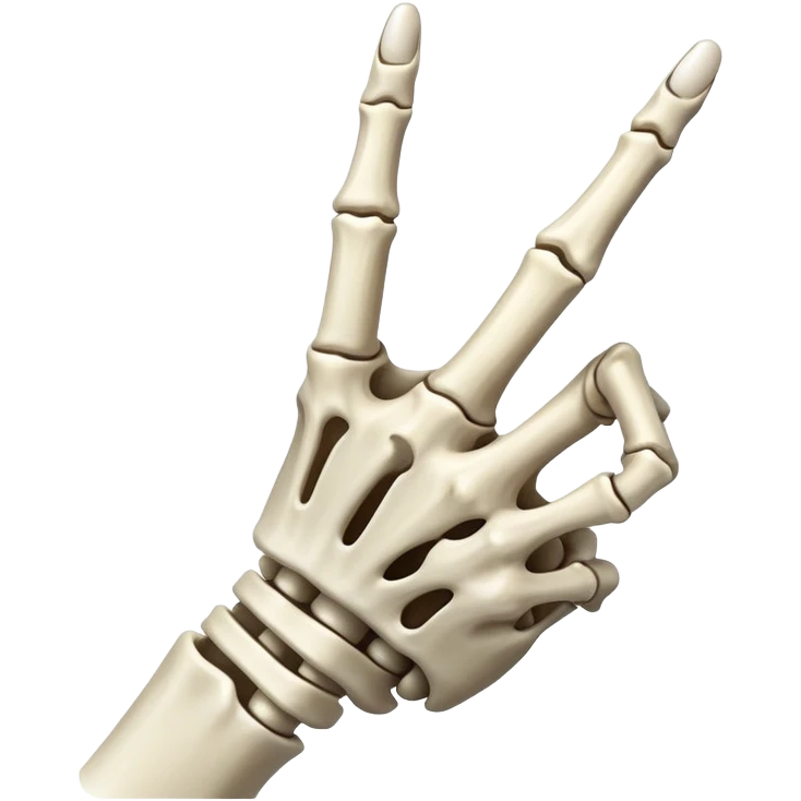 Skeleton hand middle finger emoji