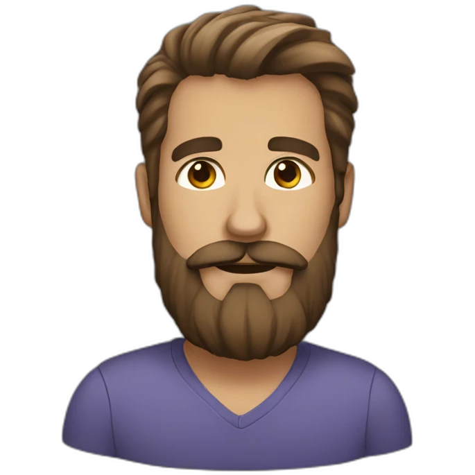 Bearded man emoji