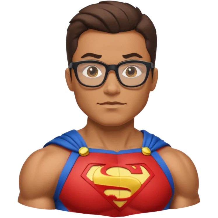 Glasses-Wearing super Heroe emoji
