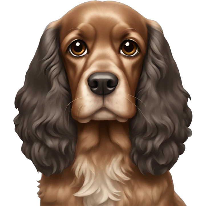 black tan cocker spaniel emoji