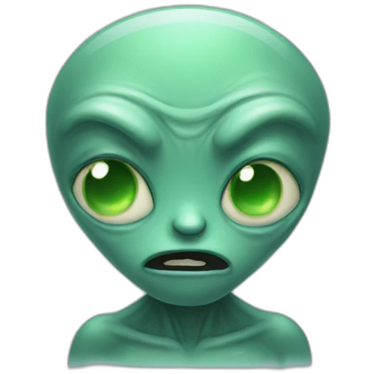 alien crying emoji