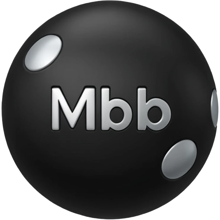 Black pull Ball with MB written on it. Nothing else no holes or anything. emoji