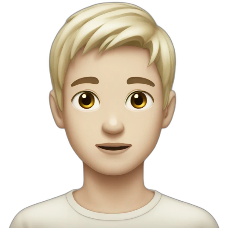 black haired black eyed neutral expression pale boy emoji