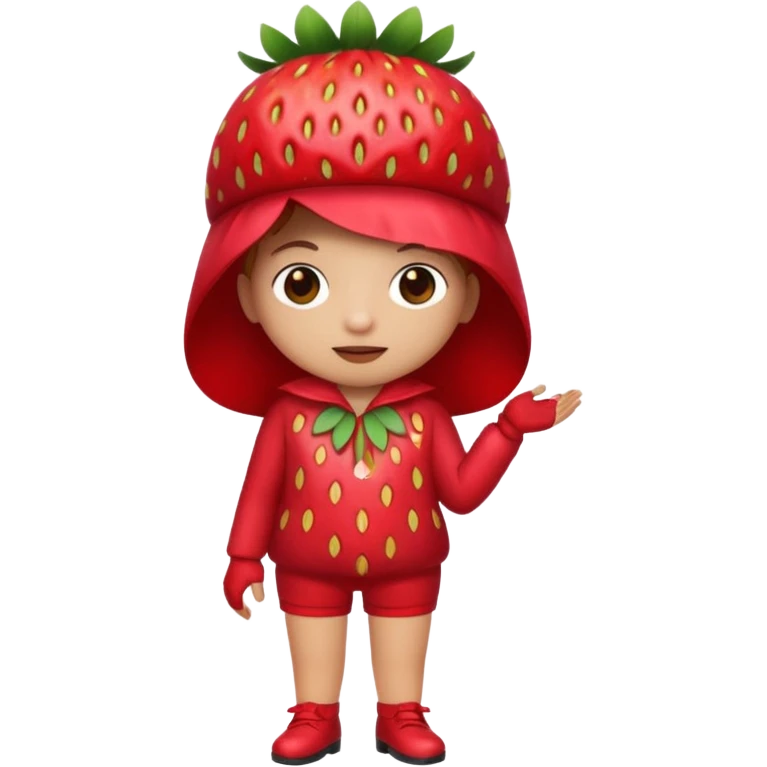 A strawberry outfit emoji