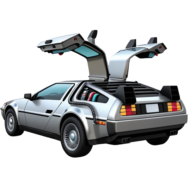 Silver DMC 12 Delorean emoji