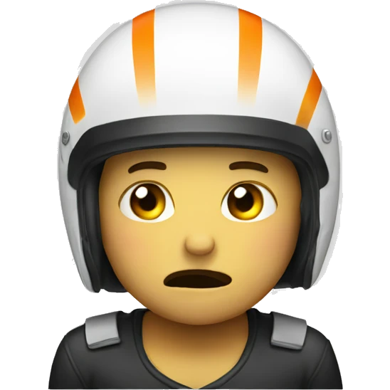 crying emoji with helmet emoji