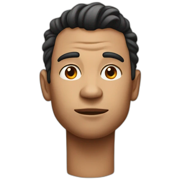huge cheekbones man emoji