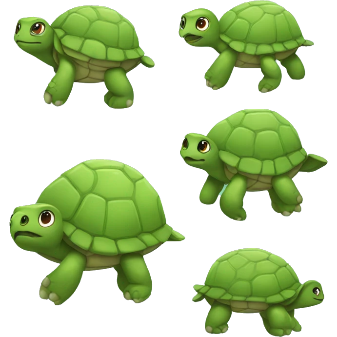Turtle with a ponytail emoji