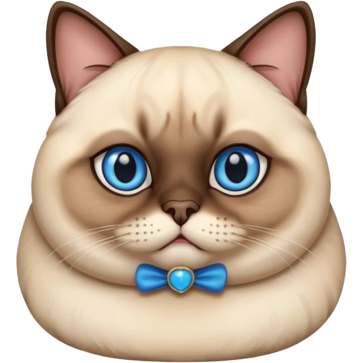 chubby siamese cat emoji