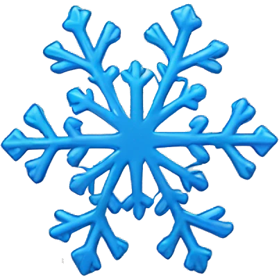 Blue snowflake emoji