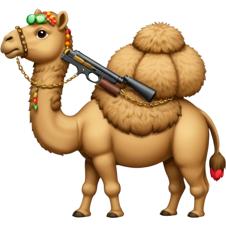 Camel with a gun to its head emoji
